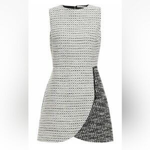 NWT Alice + Olivia Sally Side Zip Boucle Tweed Mini Dress 10 Boucle $440